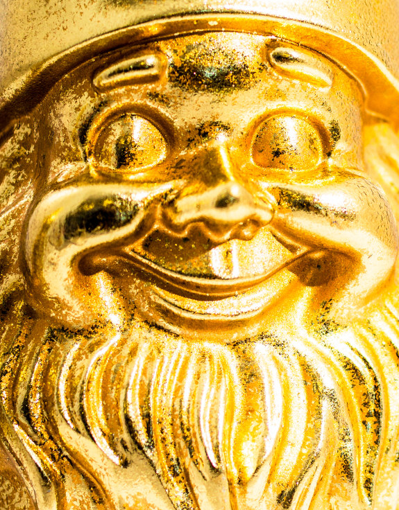 Medium Gold "Naughty Gnome" Figure