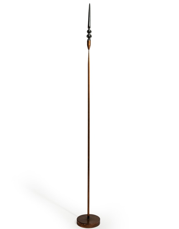 Antique Copper Large Floor Standing Candle Holder