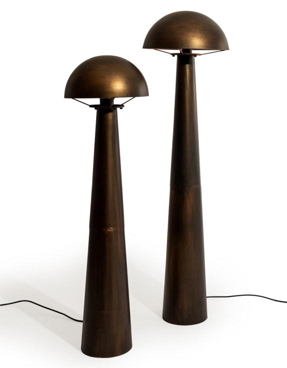 Antique Bronze Large Mushroom Floor Lamp