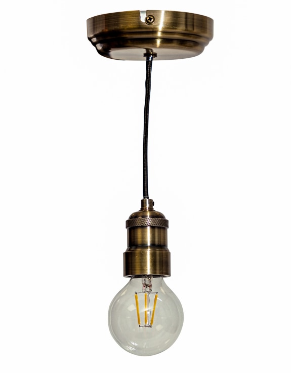Antique Brass Pendant Cable Light