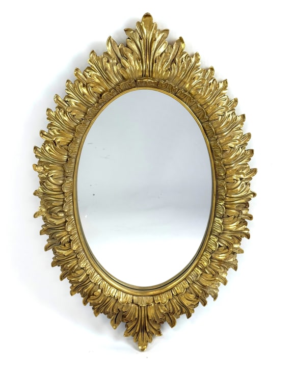 Antique Gold Layered Leaf Wall Mirror