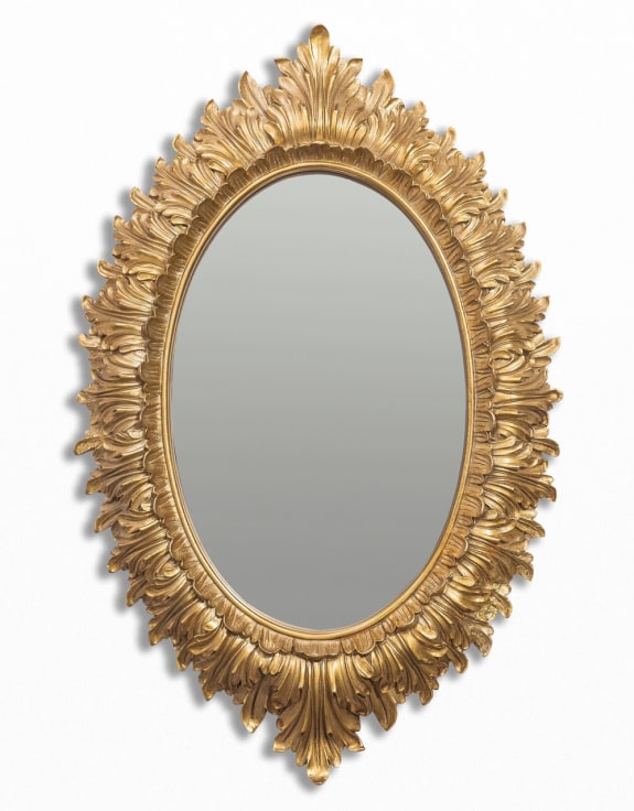 Antique Gold Layered Leaf Wall Mirror
