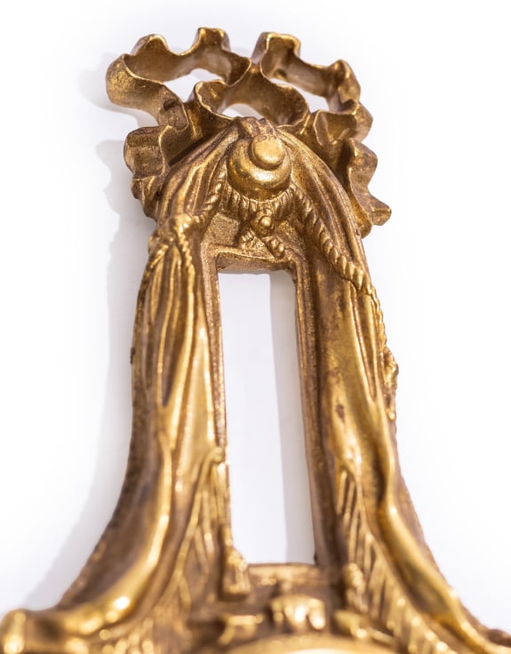 Antique Gold Wall Hanging Ornate Bow Clock