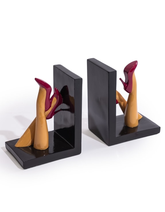 Pair of High-Heeled Legs Bookends