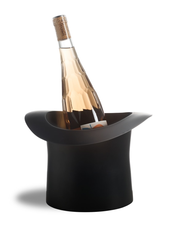 Matt Black Aluminium Top Hat Ice Bucket