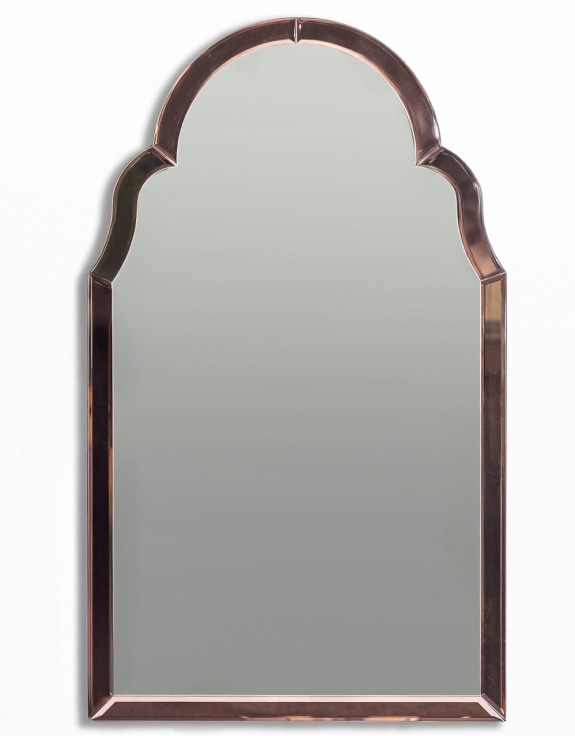 Portrait Pink "Venus" Glass-Framed Wall Mirror