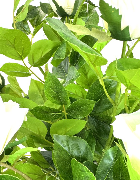 Large Ornamental Potted White Rose Tree