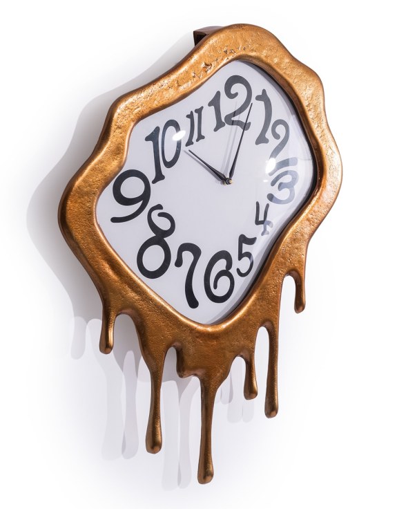 Gold "Dali" Drip Aluminium Wall Clock