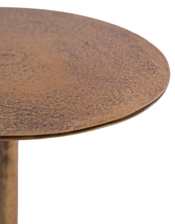 Aluminium Antique Gold Side Table