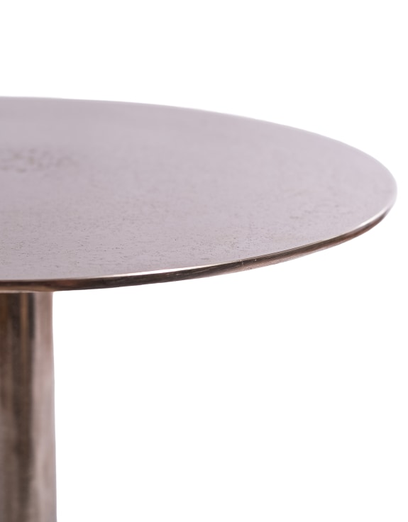 Aluminium Raw Nickel Side Table
