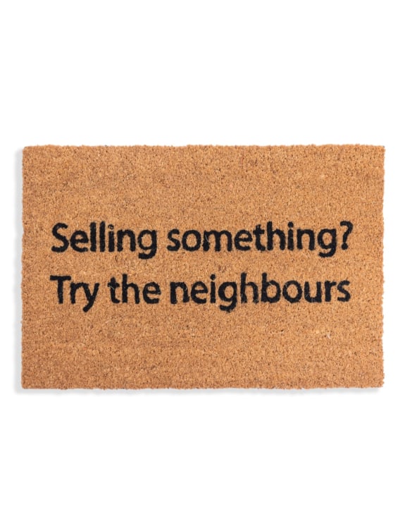 "Selling Something?" Doormat