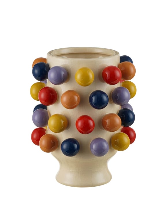 Ceramic Multi-Colour "Pom Pom" Vase