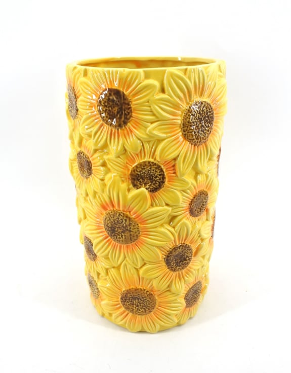 Multi Sunflower Ceramic Vase