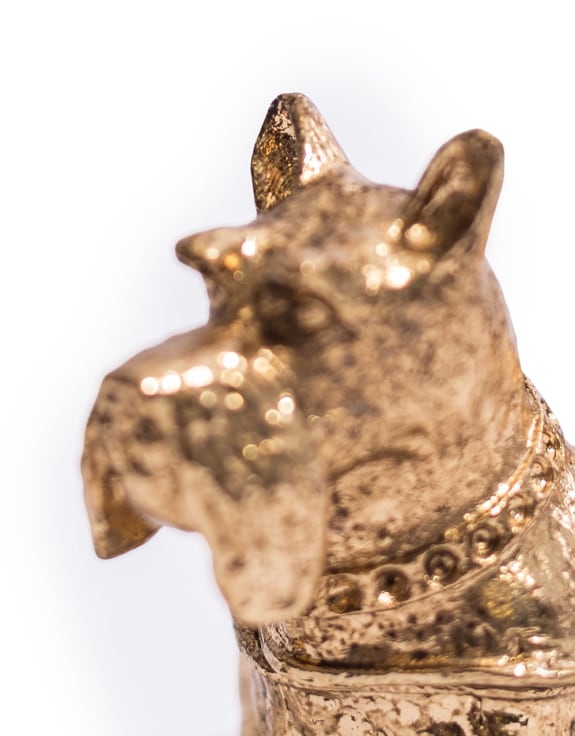 Gold Terrier Trinket Box 