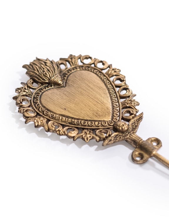 Gold "Sacred Heart" Coat Hook (to be bought in qtys of 6)