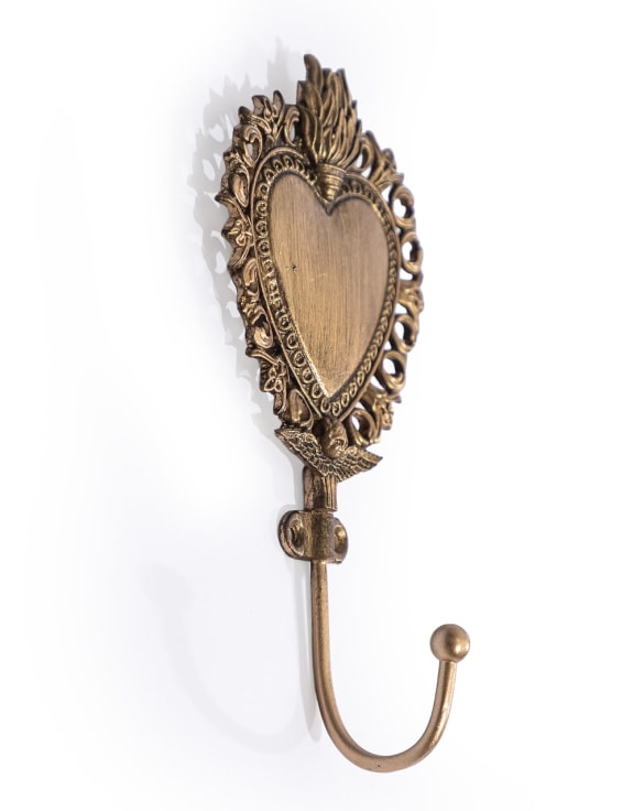 Gold "Sacred Heart" Coat Hook (to be bought in qtys of 6)