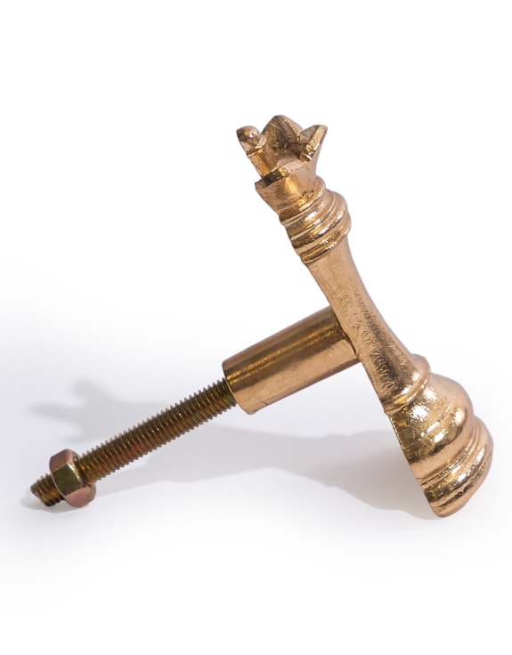 Gold Queen Chess Piece Drawer Knob (to be bought in qtys of 6)