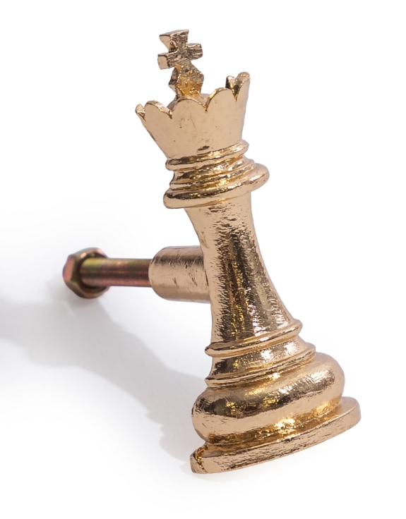 Gold King Chess Piece Drawer Knob (to be bought in qtys of 6)