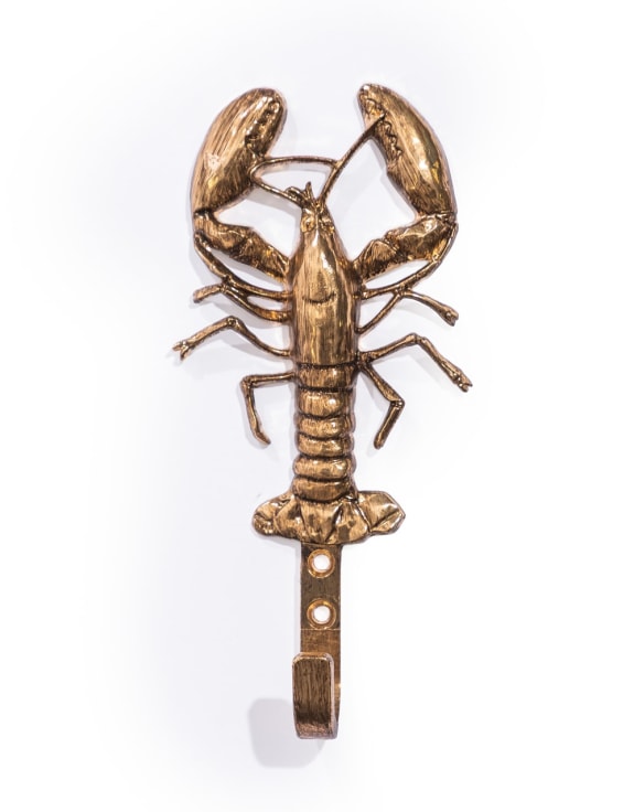 Large Gold Lobster Coat Hook (to be bought in qtys of 2)