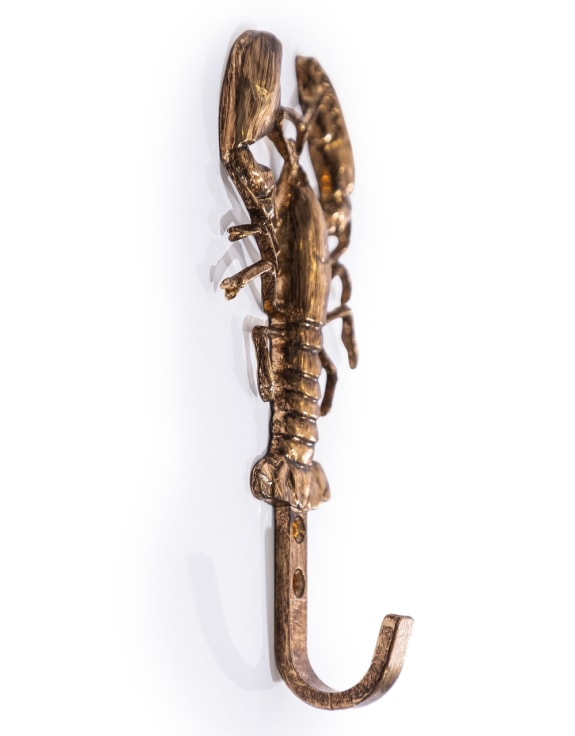 Large Gold Lobster Coat Hook (to be bought in qtys of 2)