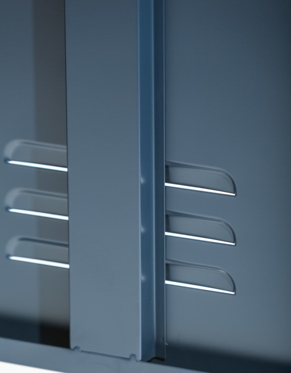 Tall Steel Metal Locker in Navy Blue