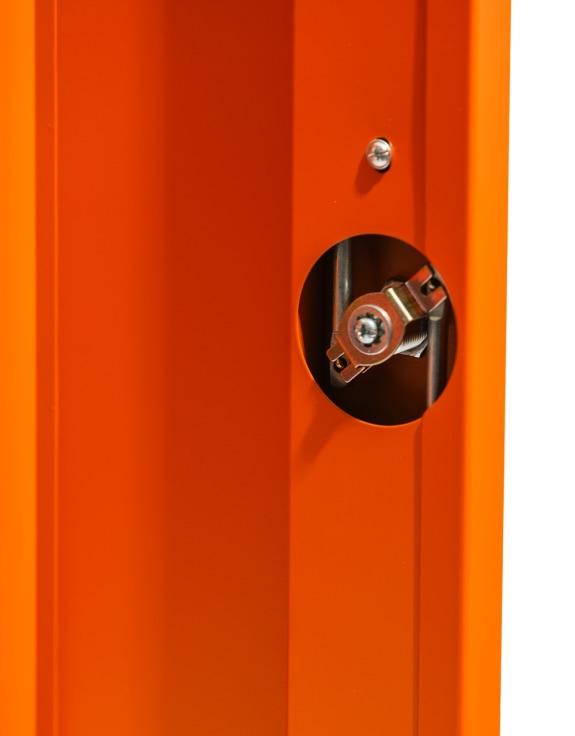 Medium Steel Metal Locker in Burnt Orange
