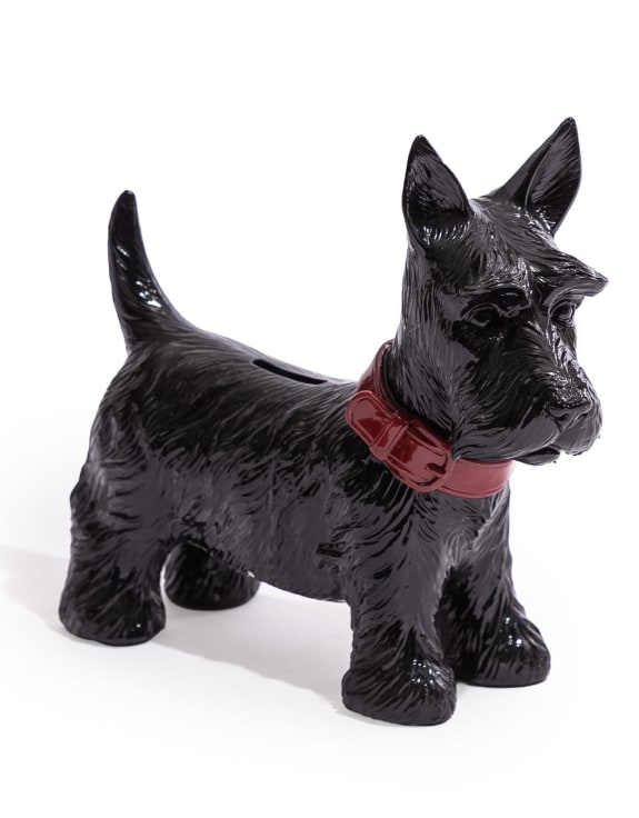 Black Terrier Dog Money Bank