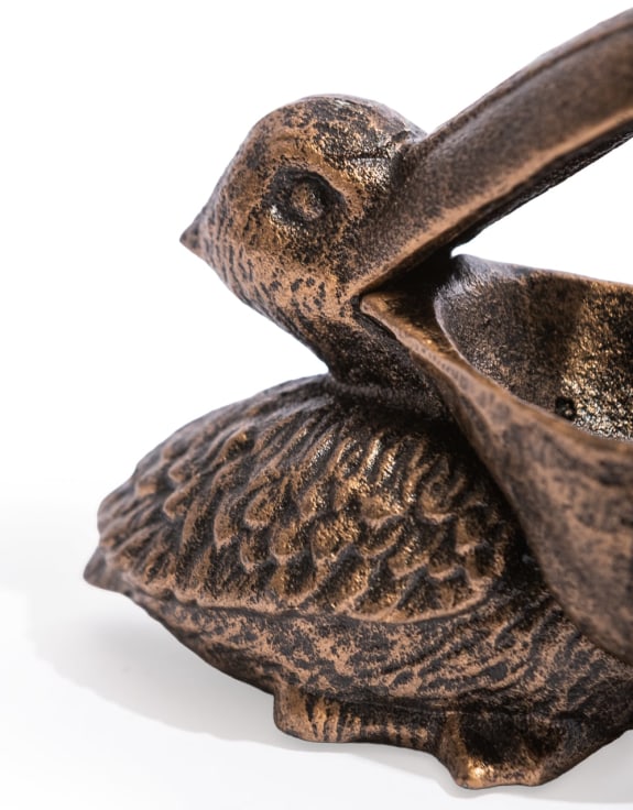 Cast Iron Pelican Trinket / Coin Bowl