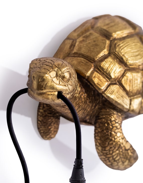 Antique Gold Turtle Wall Lamp