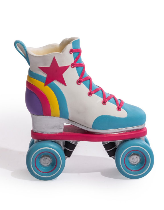Retro Roller Skate Vase - Rainbow