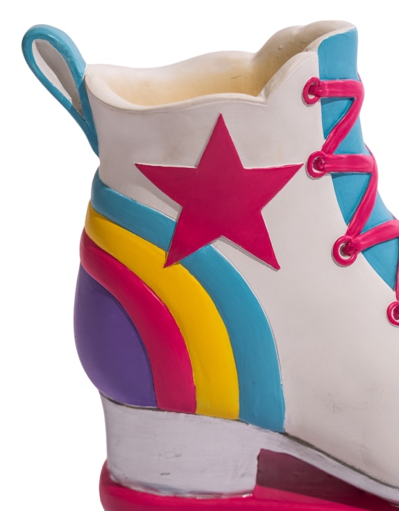 Retro Roller Skate Vase - Rainbow