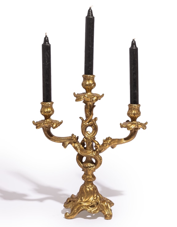 Antique Gold Ornate Candelabra