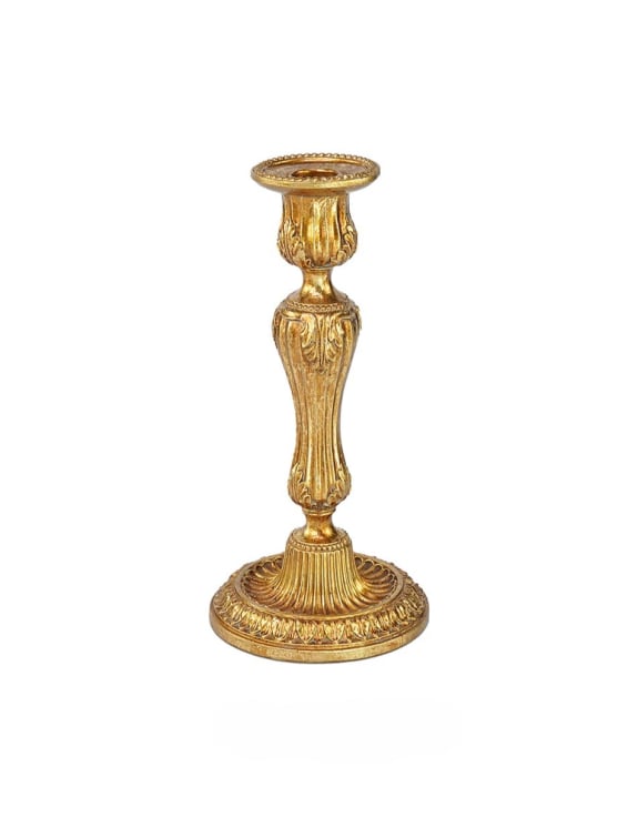 Medium Antique Gold Empire Candlestick