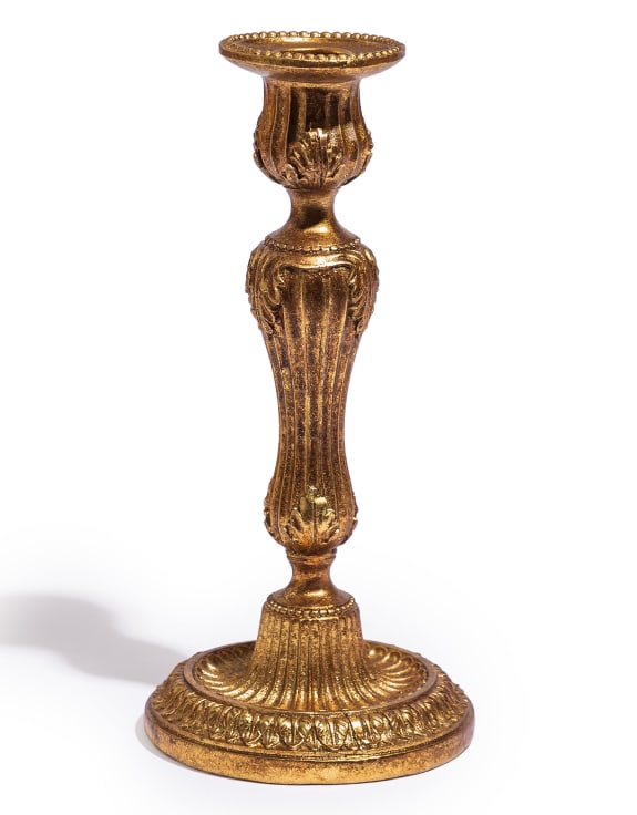 Medium Antique Gold Empire Candlestick