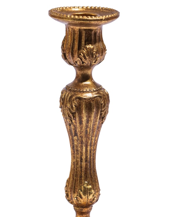 Medium Antique Gold Empire Candlestick