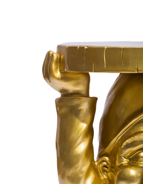 Gold Gnome "Trunk Slice" Side Table