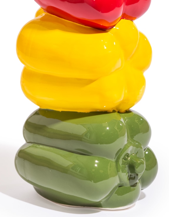 Mixed Peppers Ceramic Stem Vase (to be bought in qtys of 2)