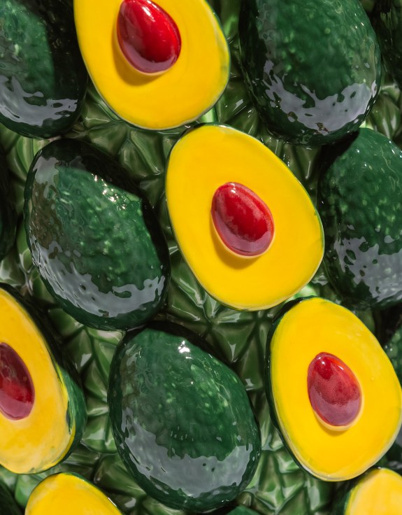 Large Multi Avocado Ceramic Vase
