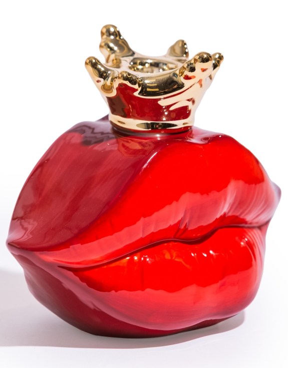 "Queen of Lips" Red Ceramic Candle Holder (to be bought in qtys of 2)
