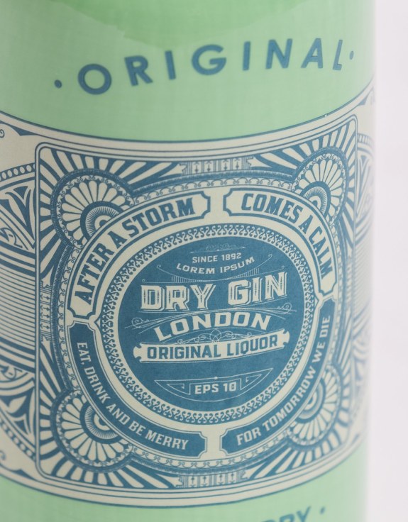 "Cambridge Blue" Ceramic Gin Bottle Stem Vase (to be bought in qtys of 2)