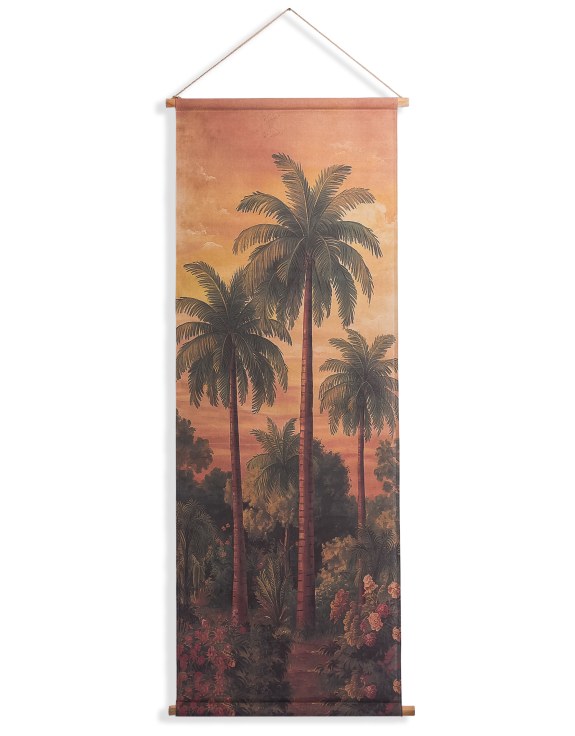 Extra Tall Palm Trees Wall Hanging Canvas Print
