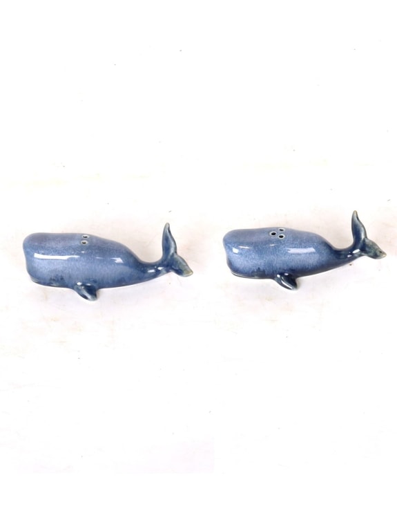 Set of Ceramic Blue Whale Salt & Pepper Shakers (to be bought in sets of 6)
