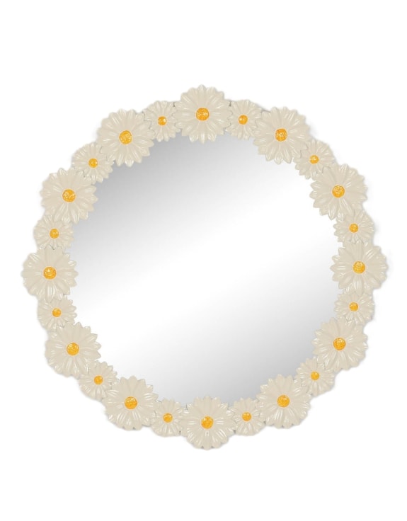 Multi Daisy Flower Framed Wall Mirror