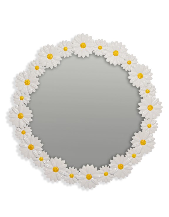 Multi Daisy Flower Framed Wall Mirror