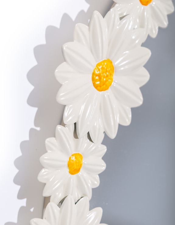 Multi Daisy Flower Framed Wall Mirror
