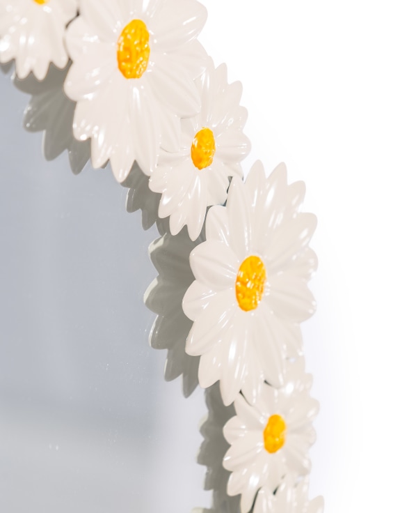 Multi Daisy Flower Framed Wall Mirror