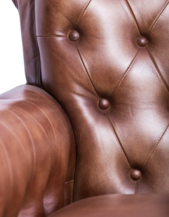 Vintage Leather Chesterfield Armchair