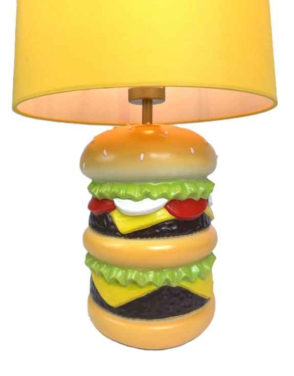 Classic Burger Table Lamp w/ Mustard Shade (to be bought in qtys of 2)