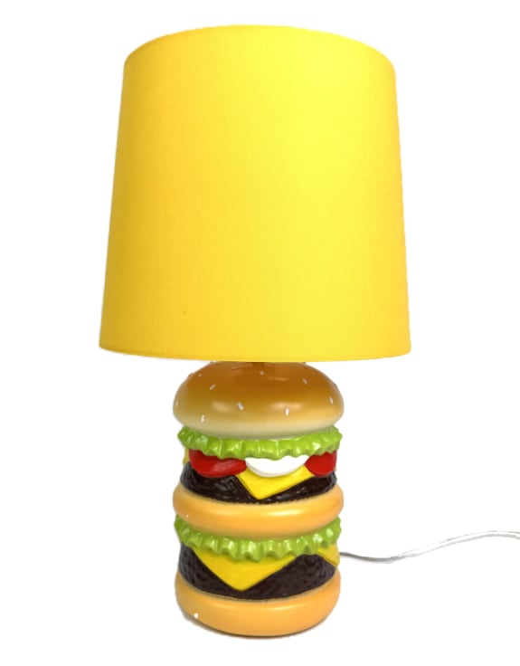 Classic Burger Table Lamp w/ Mustard Shade (to be bought in qtys of 2)