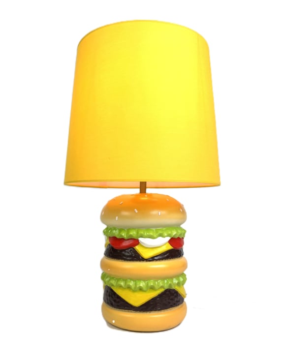 Classic Burger Table Lamp w/ Mustard Shade (to be bought in qtys of 2)